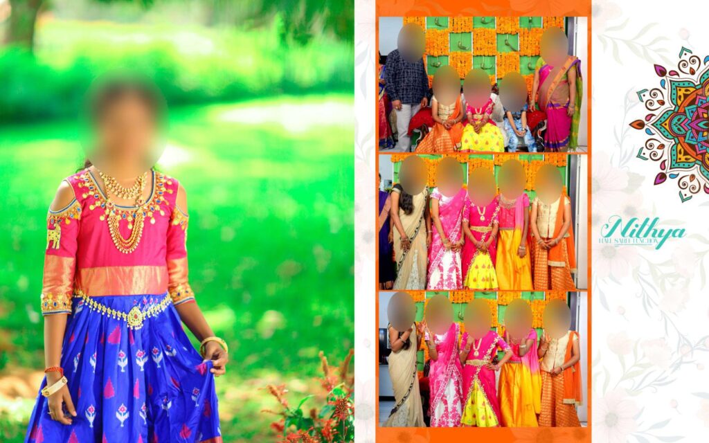 #15-Half Saree Album PSD template