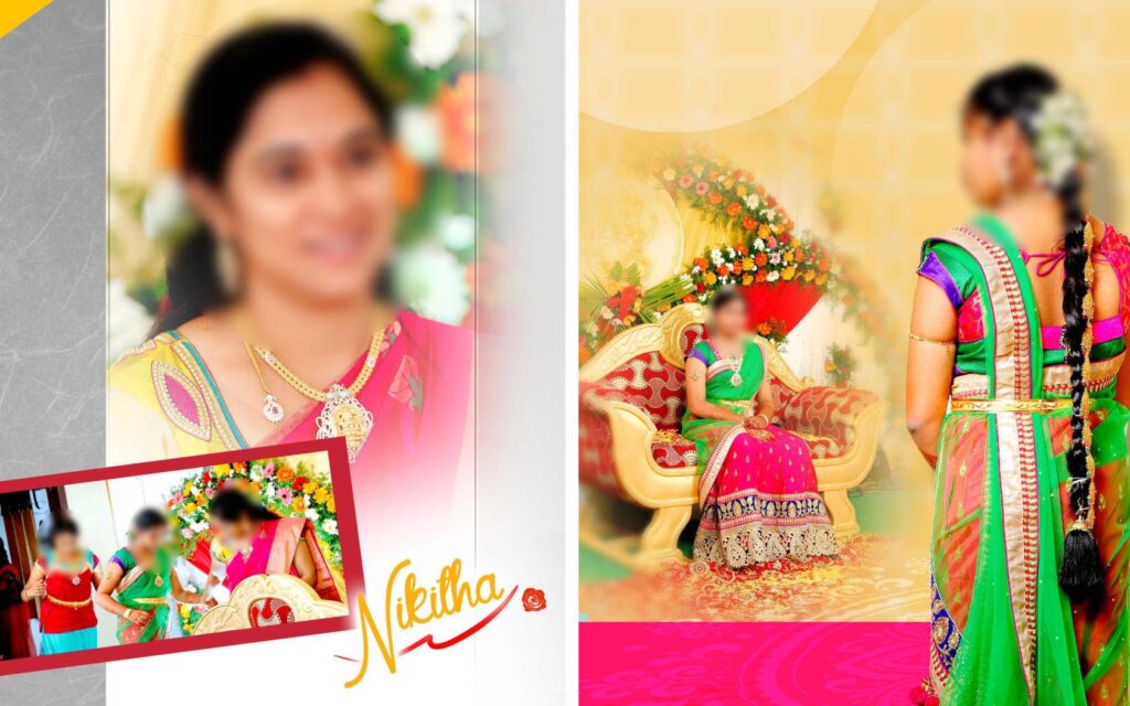 #23 -Half Saree Album PSD template