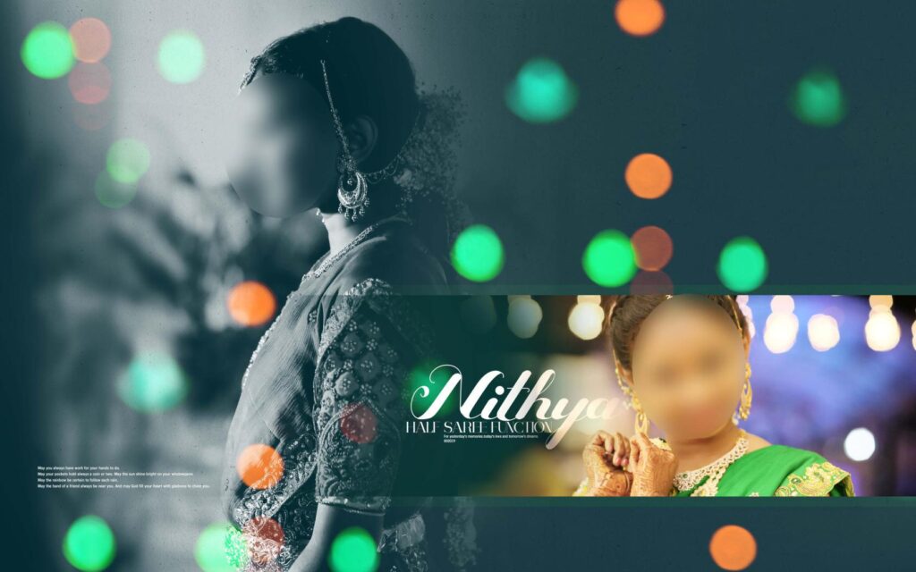 #16-Half Saree Album PSD template