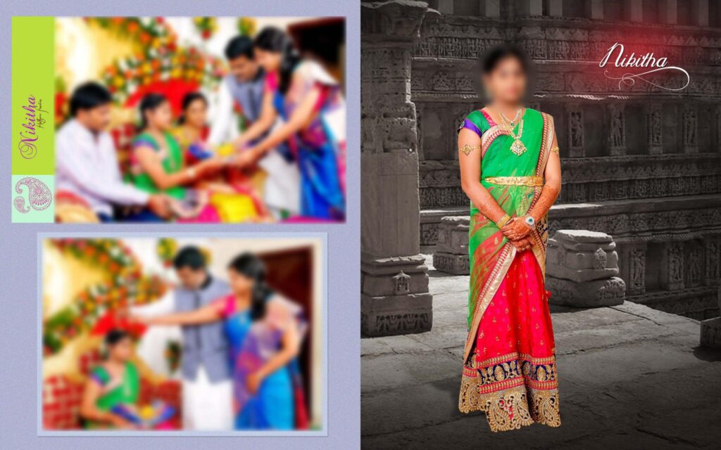 #23 -Half Saree Album PSD template
