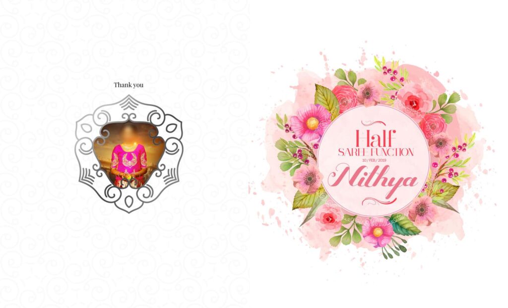 #21 -Half Saree Album PSD template