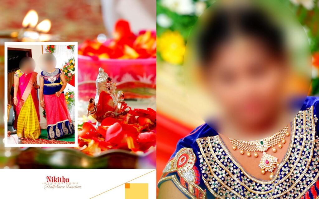 #22 -Half Saree Album PSD template
