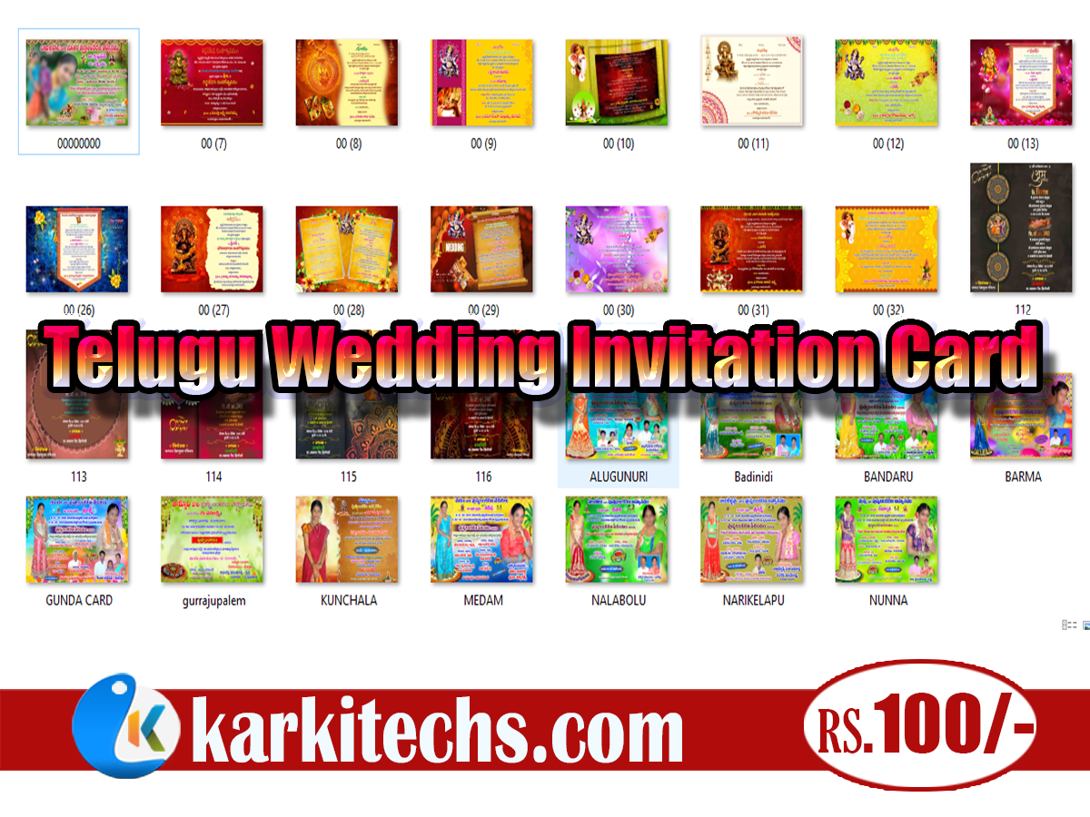 TELUGU NEW WEDDING INVITATION PSD FILES