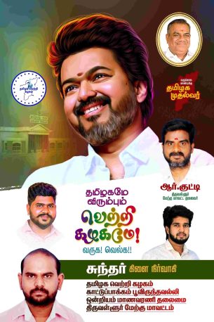LATEST TVK VIJAY BIRTHDAY BANNER 2024