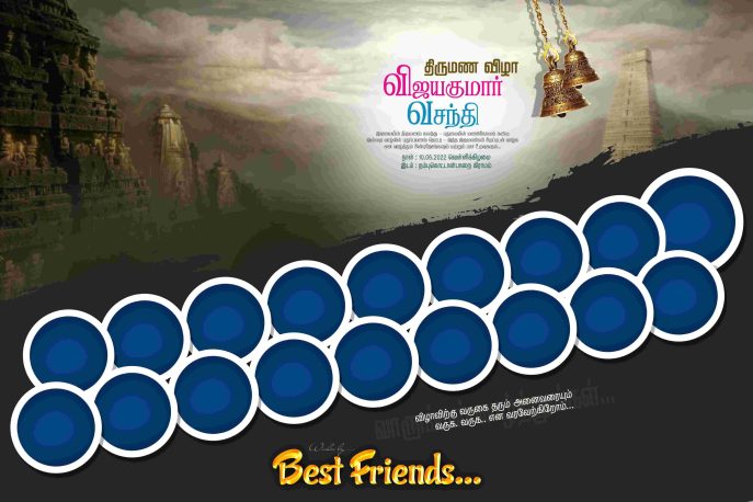 Tamil Flex Banner Designs for Marriage, Ear Piercing, and Puberty Ceremonies (PSD)