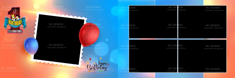Birthday Album Photoshop Design