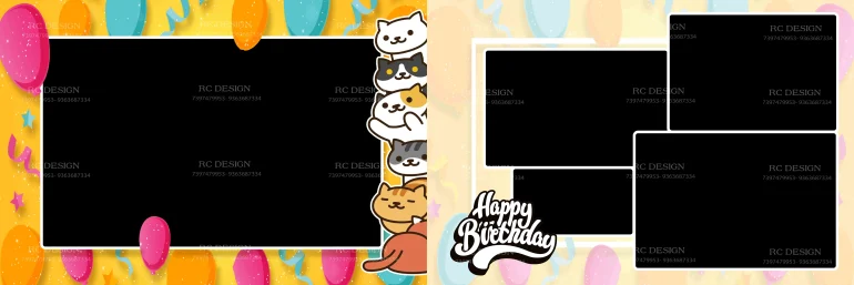 Birthday Album Photoshop Design