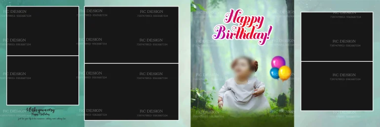Birthday Album Photoshop Design
