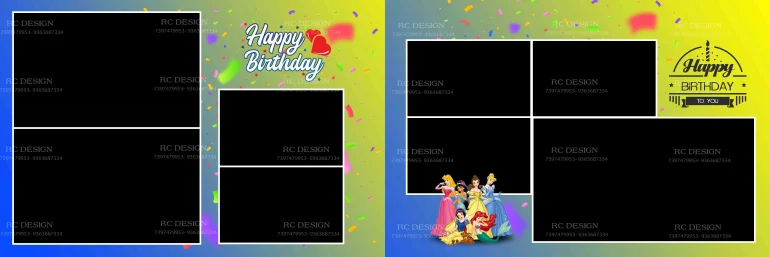 Birthday Album Photoshop Design