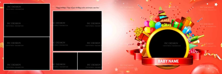 Birthday Album Photoshop Design