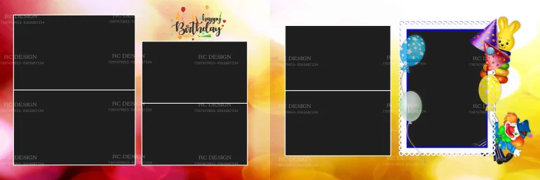 Birthday Album Photoshop Design
