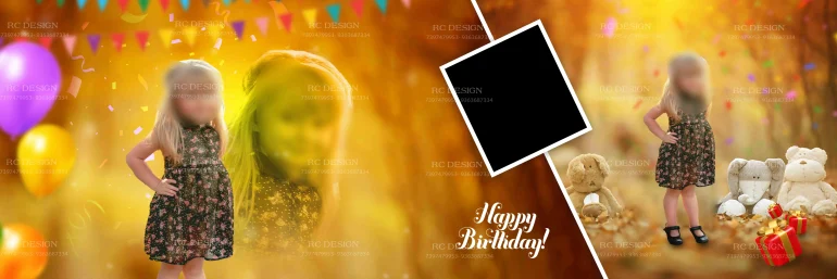 Birthday Album Photoshop Design
