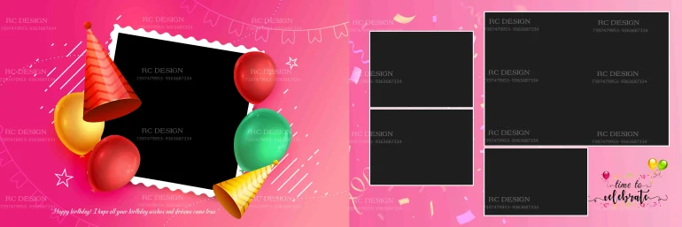 Birthday Album Photoshop Design