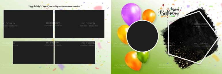 Birthday Album Photoshop Design