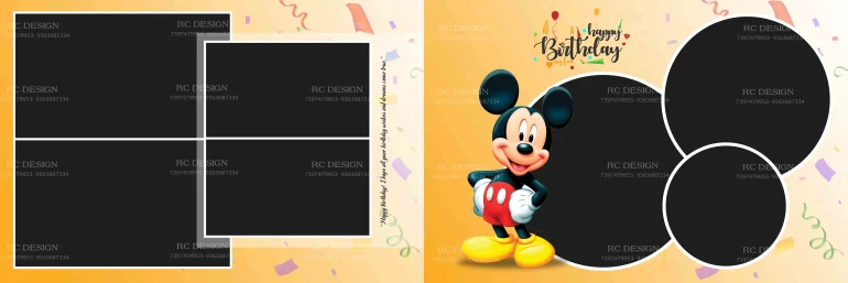 Birthday Album Photoshop Design