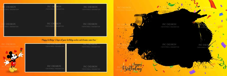 Birthday Album Photoshop Design