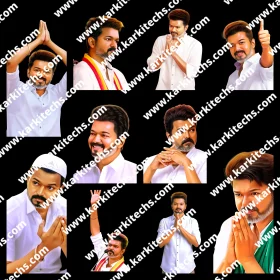 TVK Vijay Oil Painting Collection – Set of 10 High-Quality Images