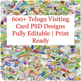 600+ Telugu Visiting Card PSD Designs – Fully Editable | Print Ready