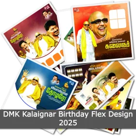 DMK Kalaignar Birthday Flex Banner Design Collection 2025