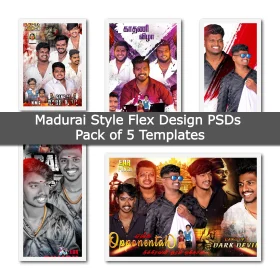 Madurai Style Flex Design PSDs – Pack of 5 Templates