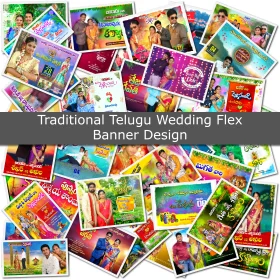 Traditional Telugu Wedding Flex Banner Design