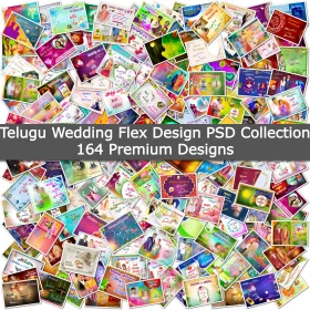Telugu Wedding Flex Design PSD Collection – 164 Premium Designs
