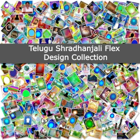 Telugu Shradhanjali Flex Design Collection – Editable PSD Files