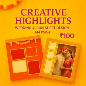 Creative Highlights – Wedding Album Sheet Design (44 PSDs)