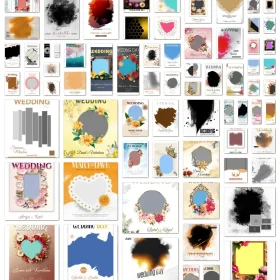 Premium Wedding Album Cover Design PSD Collection – June 2025 (16×24 Size)