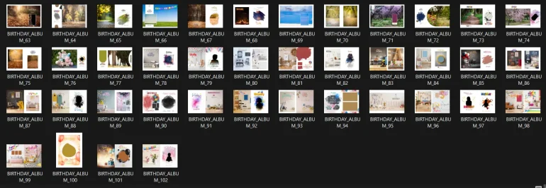 Birthday Album Sheet