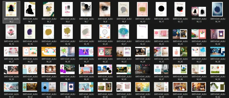 Birthday Album Sheet