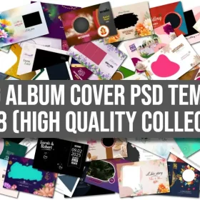 Wedding Album Cover PSD Templates – 12x18 (High Quality Collection)