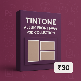 Tintone Album Front Page PSD Collection – Premium Wedding Designs