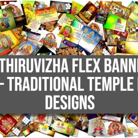 Kovil Thiruvizha Flex Banner PSD Bundle – Traditional Temple Festival Designs