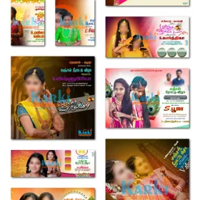 [Karki Techs] Premium Tamil Puberty Function Flex Banner Design PSD Collection – Volume 1