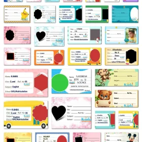 Notebook Sticker Design PSD Collection [Editable Photoshop Files]