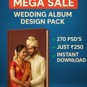 Tintone Mega Sale Wedding Album Design Pack