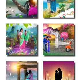 Telugu Wedding & Half Saree Album Sheet Design PSD (12×18)