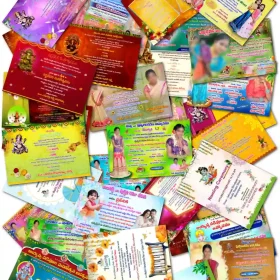 Telugu Wedding & Puberty Invitation and Greeting Card Design PSD Collection – 2025 Edition
