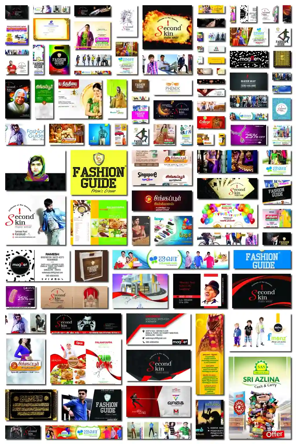 Men’s Wear & Silk Shop Board PSD | Offer Notice Designs Bundle