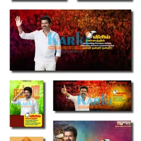 TVK thank you for voting flex PSD design editable political banner