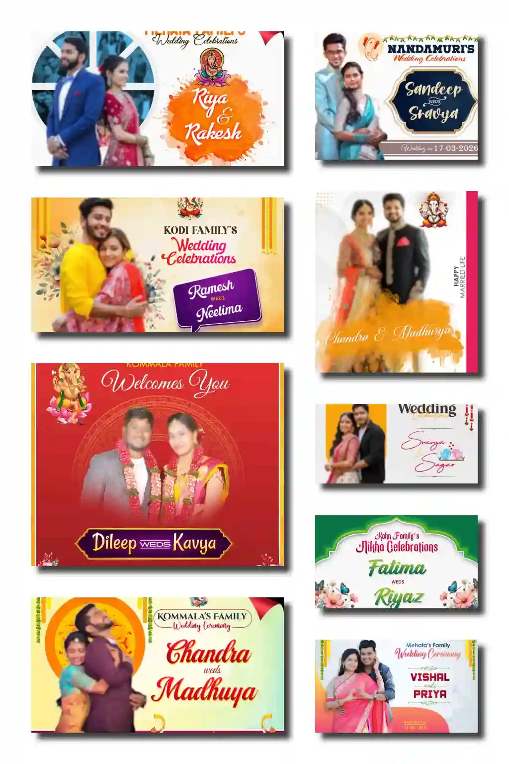 Wedding Flex Banner PSD May 2026 Collection – Editable Marriage Designs