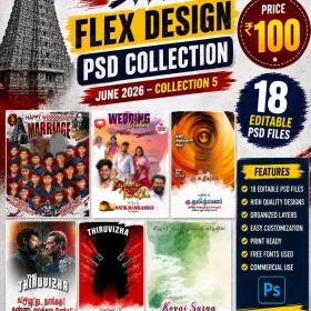 Madurai Style Flex Design PSD Collection June 2026 Collection 5 Editable Photoshop PSD Templates