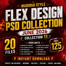 Madurai Style Flex Design PSD Collection June 2026 – Collection 11