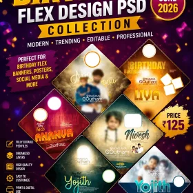Trending Birthday Flex Design PSD Collection June 2026 Editable Photoshop Templates