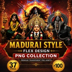 Madurai Style Flex Design PNG Collection featuring premium transparent PNG assets for creative flex banner and graphic design projects.
