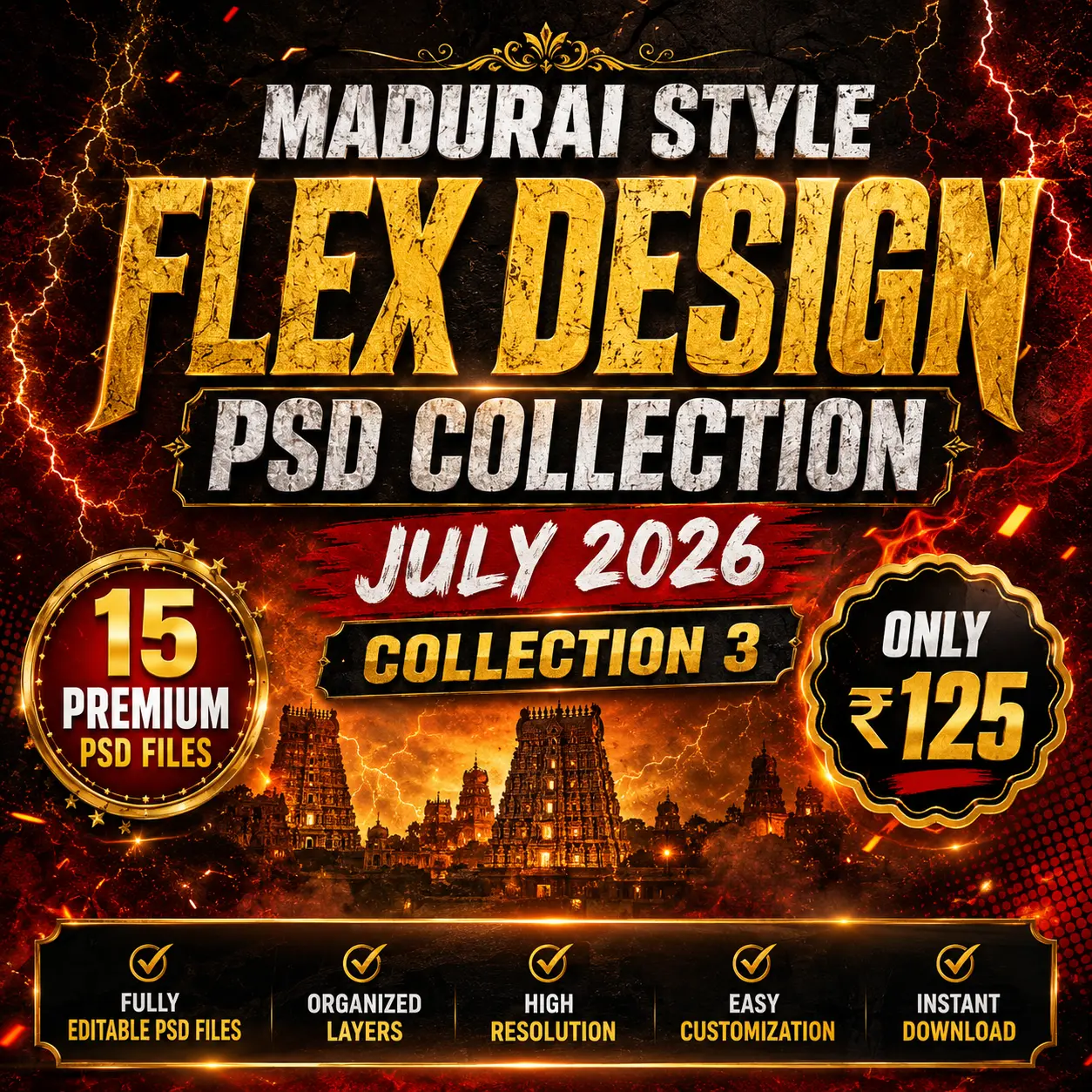 Madurai Style Flex Design PSD Collection July 2026 Collection 3 Editable Tamil Flex Banner Photoshop Files