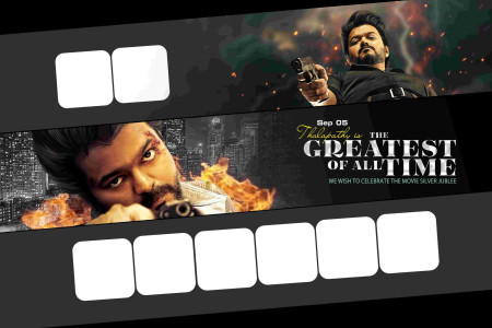 GOAT Tamil Movie Banner PSD Files
