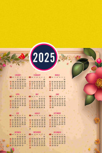 2025 Calendar Template - Minimalist Design (PSD)