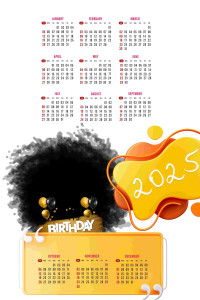 2025 Calendar Template - Minimalist Design (PSD)
